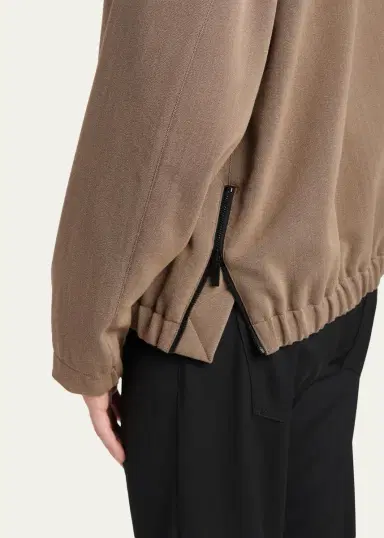 Giorgio Armani Men's Wool Faux Shearling-Collar Blouson | Thumbnail 5 Giorgio Armani Men's Wool Faux Shearling-Collar Blouson | Thumbnail 5