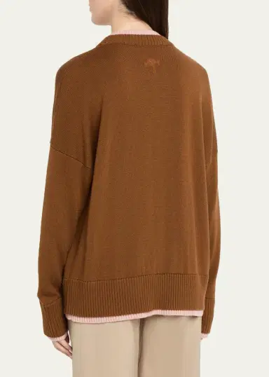 Plan C Layered Wool Crewneck Sweater | Thumbnail 3