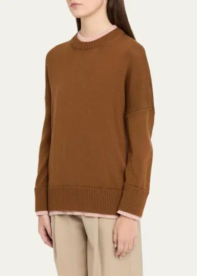 Plan C Layered Wool Crewneck Sweater | Thumbnail 4