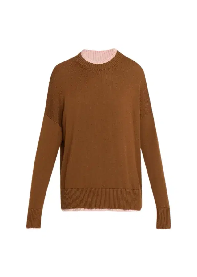 Plan C Layered Wool Crewneck Sweater
