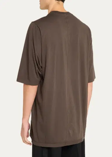 Rick Owens Men's Cotton Longline Crewneck T-Shirt | Thumbnail 3 Rick Owens Men's Cotton Longline Crewneck T-Shirt | Thumbnail 3