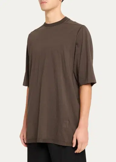Rick Owens Men's Cotton Longline Crewneck T-Shirt | Thumbnail 4 Rick Owens Men's Cotton Longline Crewneck T-Shirt | Thumbnail 4