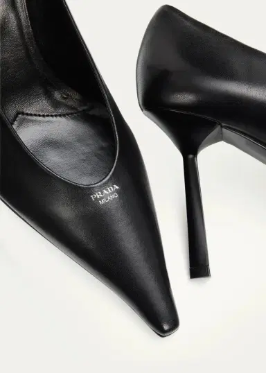 Prada 90mm Leather Pointed-Toe Pumps | Thumbnail 5 Prada 90mm Leather Pointed-Toe Pumps | Thumbnail 5