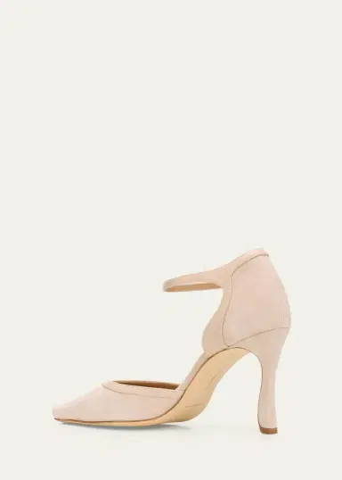 Manolo Blahnik 90mm Verdusan Mixed Leather Ankle-Strap Pumps | Thumbnail 2 Manolo Blahnik 90mm Verdusan Mixed Leather Ankle-Strap Pumps | Thumbnail 2
