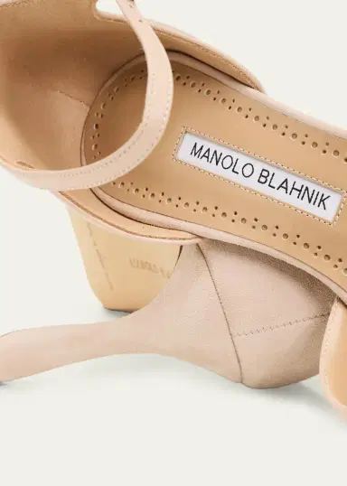 Manolo Blahnik 90mm Verdusan Mixed Leather Ankle-Strap Pumps | Thumbnail 5 Manolo Blahnik 90mm Verdusan Mixed Leather Ankle-Strap Pumps | Thumbnail 5
