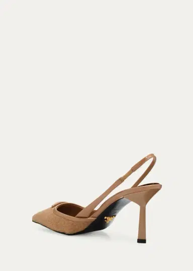Prada 75mm Cashmere Slingback Pumps | Thumbnail 4 Prada 75mm Cashmere Slingback Pumps | Thumbnail 4