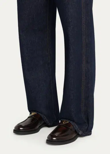 Prada Triangle Logo Spazzolato Leather Loafers | Thumbnail 2 Prada Triangle Logo Spazzolato Leather Loafers | Thumbnail 2