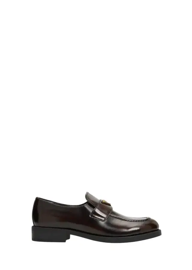 Prada Triangle Logo Spazzolato Leather Loafers