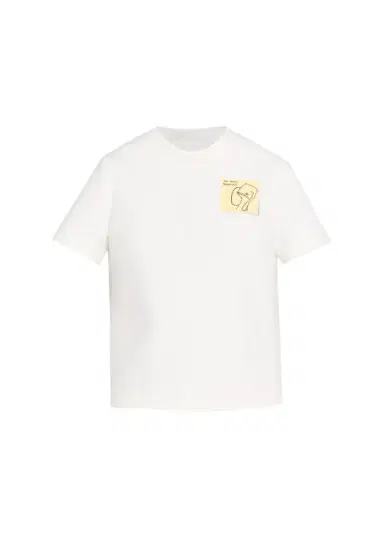 Marc Jacobs Runway Sticky Note Cotton-Blend T-Shirt | Thumbnail 1 Marc Jacobs Runway Sticky Note Cotton-Blend T-Shirt | Thumbnail 1