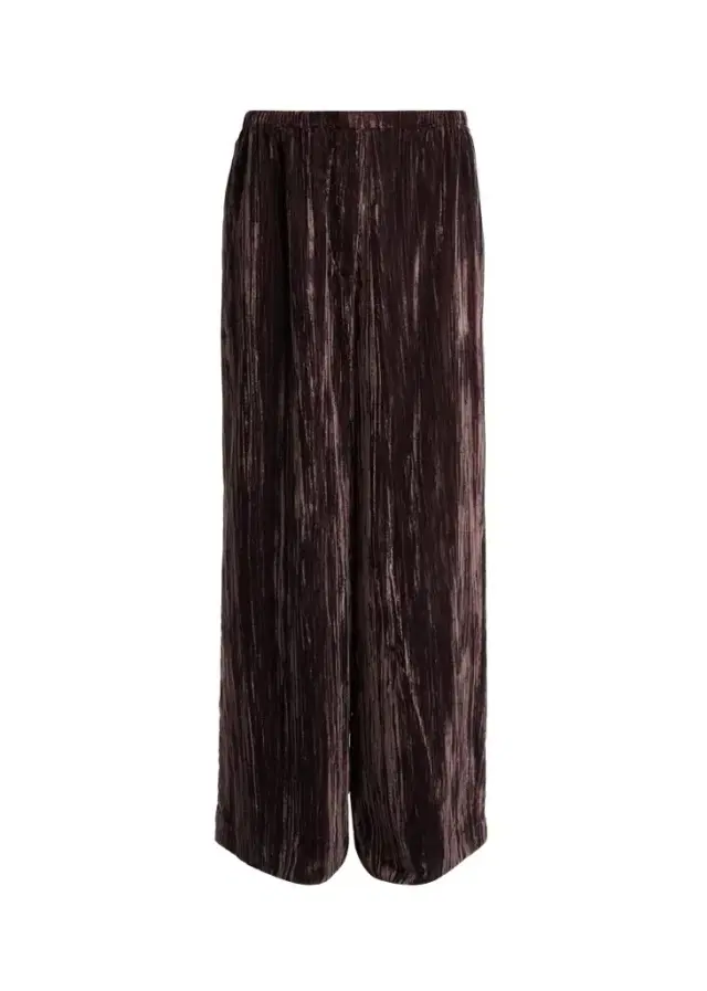 Proenza Schouler Meadow Crushed-Velvet Straight-Leg Pants