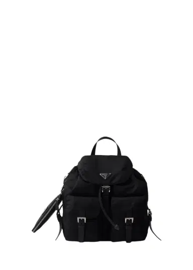 Prada Vela Leather-Trim Re-Nylon Backpack | Thumbnail 1 Prada Vela Leather-Trim Re-Nylon Backpack | Thumbnail 1