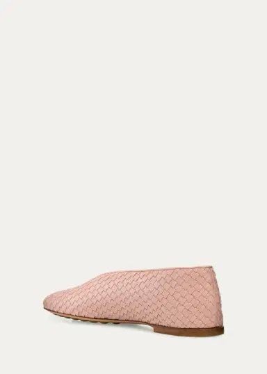 Bottega Veneta Micro Woven Nappa Leather Ballerina Flats | Thumbnail 4