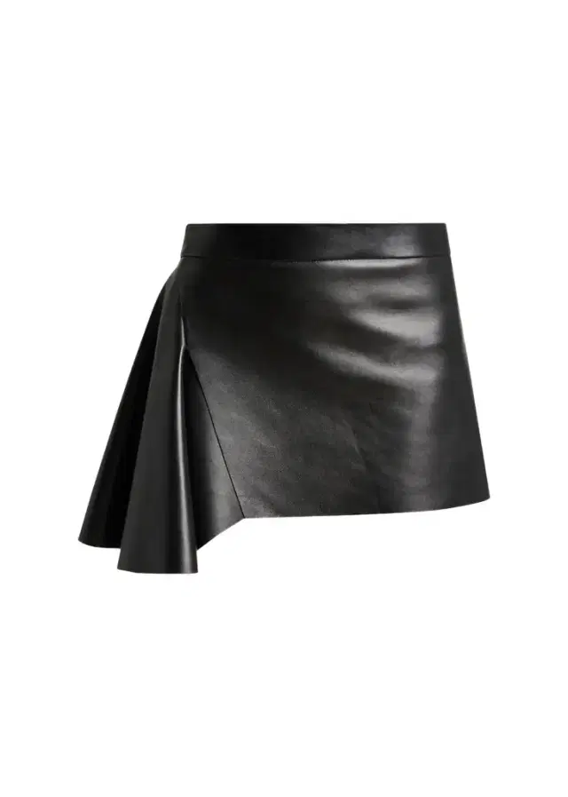 Givenchy Leather Draped Mini Skirt