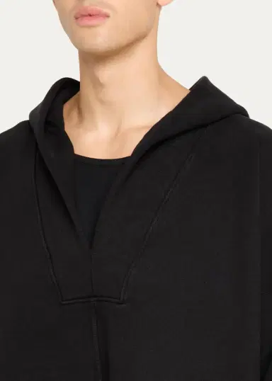 Rick Owens Men's Cotton Oversized Kaftan Hoodie | Thumbnail 5