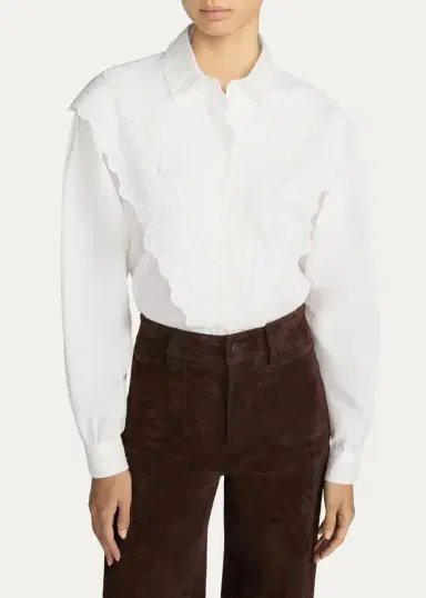 Frame The Poplin Equestrian Shirt | Thumbnail 3
