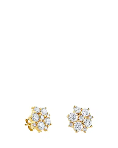 Sydney Evan 14K Yellow Gold Diamond Cocktail Disc Stud Earrings | Thumbnail 2