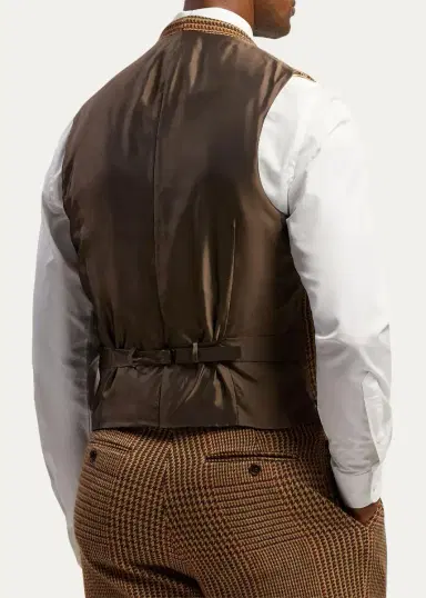 Ralph Lauren Purple Label Men's Hand-Tailored Plaid Wool-Cashmere Vest | Thumbnail 3 Ralph Lauren Purple Label Men's Hand-Tailored Plaid Wool-Cashmere Vest | Thumbnail 3