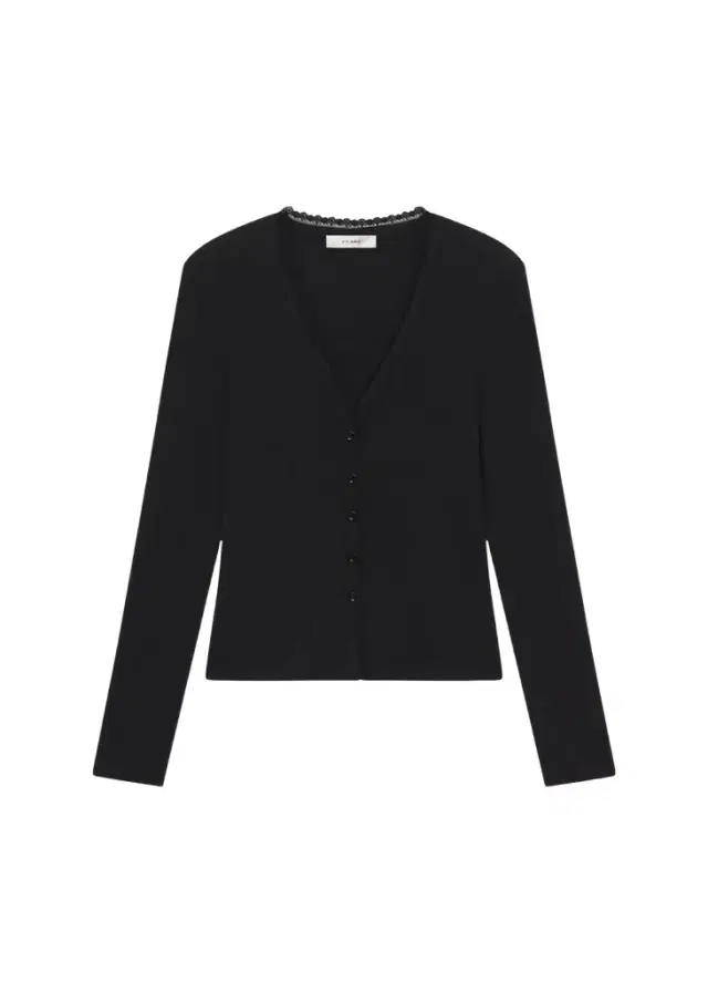 Frame The Rib Lace-Trim Cardigan
