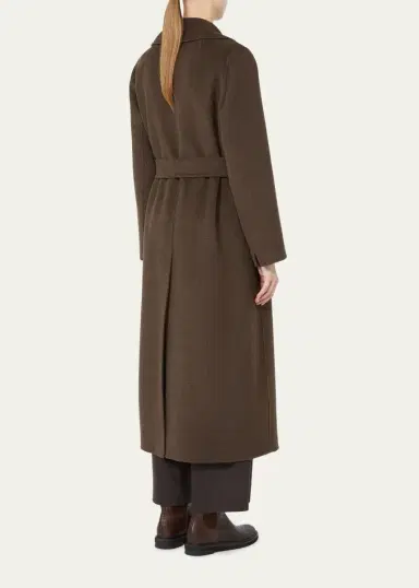 Max Mara Brushed Wool Belted Wrap Coat | Thumbnail 3