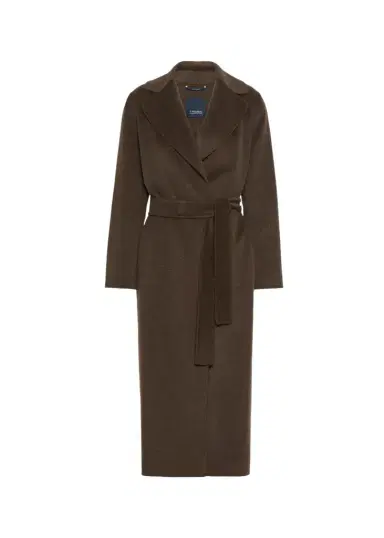 Max Mara Brushed Wool Belted Wrap Coat | Thumbnail 1