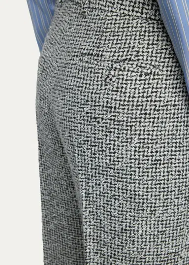 Tom Ford Sequined Broken Chevron Tweed Wide-Leg Tailored Pants | Thumbnail 5