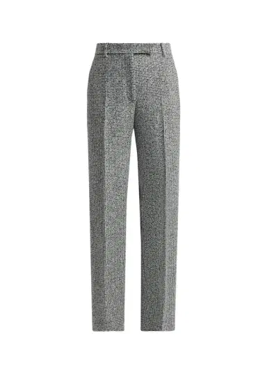 Tom Ford Sequined Broken Chevron Tweed Wide-Leg Tailored Pants | Thumbnail 1