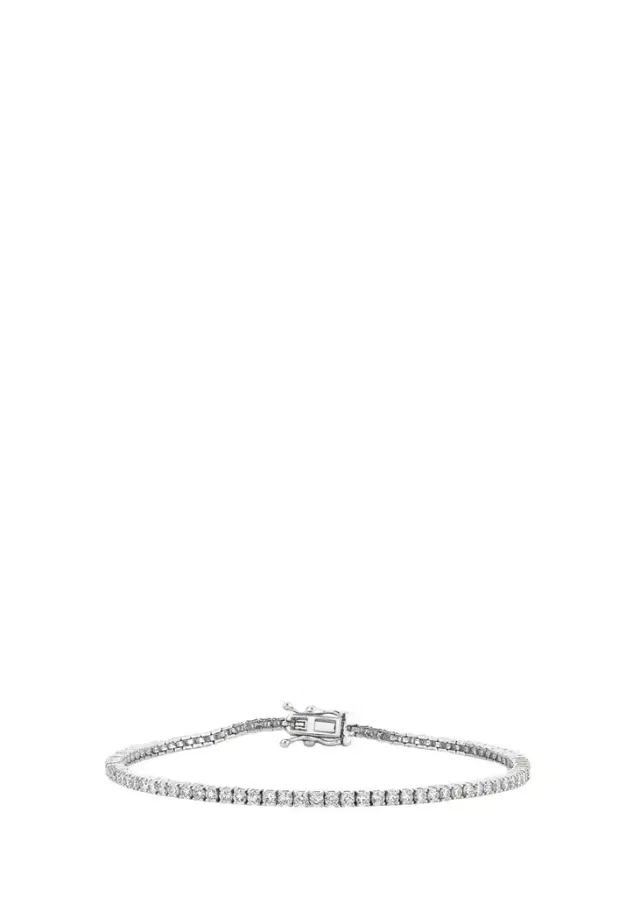 Sydney Evan 14K White Gold Diamond Tennis Bracelet, 6.75"L