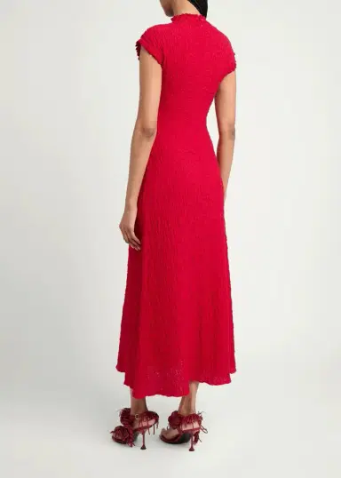 Proenza Schouler Cleo Stretch Jersey Jacquard A-Line Midi Dress | Thumbnail 3 Proenza Schouler Cleo Stretch Jersey Jacquard A-Line Midi Dress | Thumbnail 3