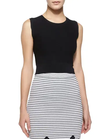 Proenza Schouler Cleo Stretch Jersey Jacquard A-Line Midi Dress | Thumbnail 7 Proenza Schouler Cleo Stretch Jersey Jacquard A-Line Midi Dress | Thumbnail 7
