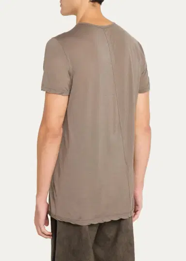 Rick Owens Men's Cotton Slim Longline Crewneck T-Shirt | Thumbnail 3 Rick Owens Men's Cotton Slim Longline Crewneck T-Shirt | Thumbnail 3