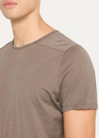 Rick Owens Men's Cotton Slim Longline Crewneck T-Shirt | Thumbnail 5 Rick Owens Men's Cotton Slim Longline Crewneck T-Shirt | Thumbnail 5