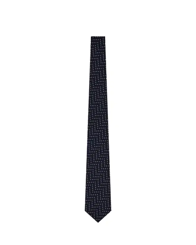 Giorgio Armani Wide Chevron Geometric Silk Tie