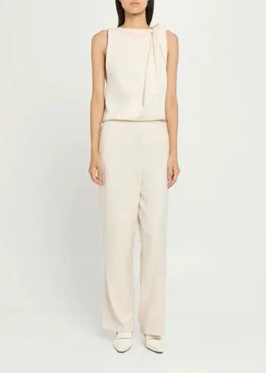 TOTEME Monogram Flannel Straight-Leg Trousers | Thumbnail 2 TOTEME Monogram Flannel Straight-Leg Trousers | Thumbnail 2
