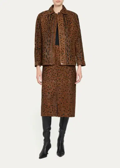 Kobi Halperin Lana Beaded Animal-Print Suede Jacket | Thumbnail 2 Kobi Halperin Lana Beaded Animal-Print Suede Jacket | Thumbnail 2