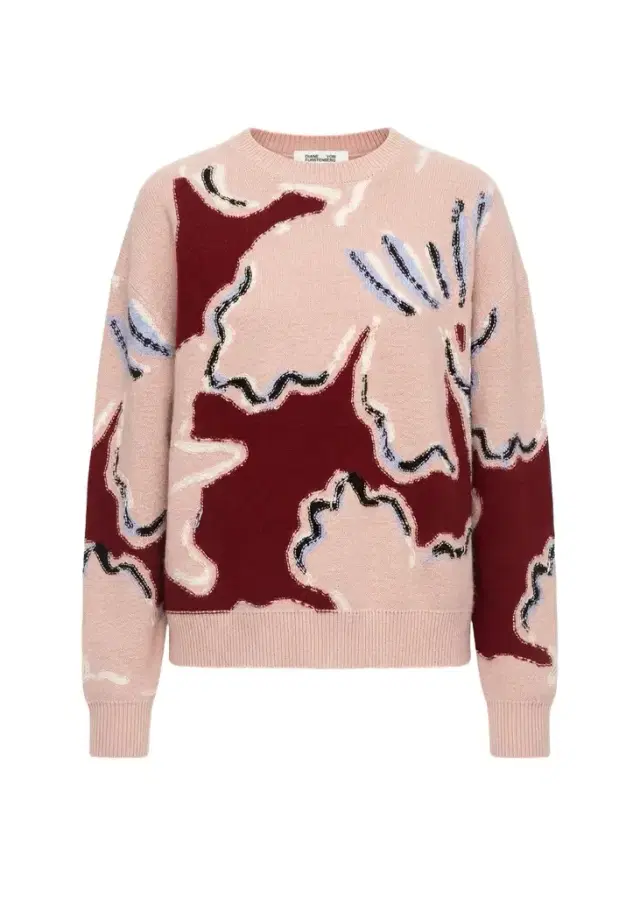 Diane von Furstenberg Mirella Floral Intarsia Wool-Cashmere Sweater