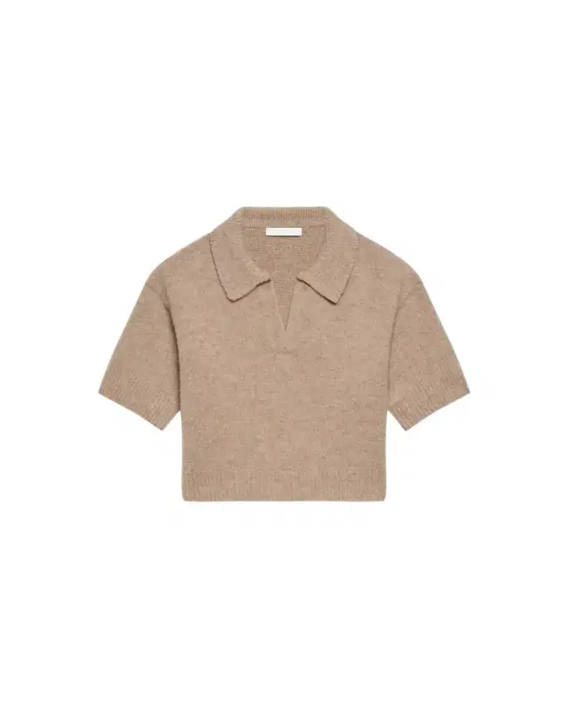 Helmut Lang Cropped Wool Polo