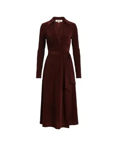 Diane von Furstenberg Phoenix Corduroy Jersey Midi Wrap Dress | Thumbnail 1