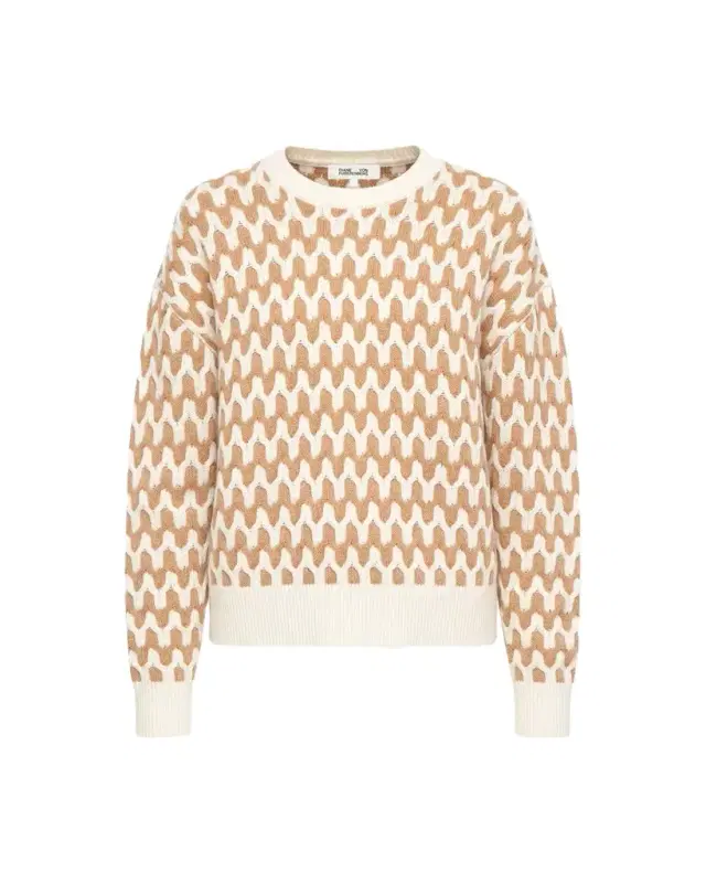 Diane von Furstenberg Volto Zigzag Merino Wool-Cashmere Sweater