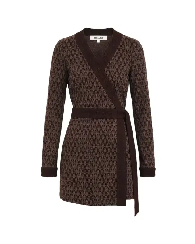 Diane von Furstenberg Tamara Knit Mini Wrap Dress