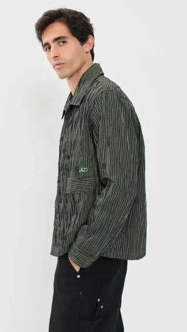 Nicholas Daley Tucked Dobby Stripe Workers Shirt | Thumbnail 4