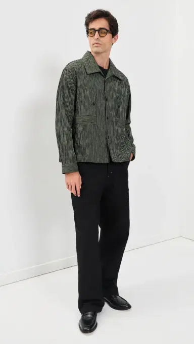 Nicholas Daley Tucked Dobby Stripe Workers Shirt | Thumbnail 5