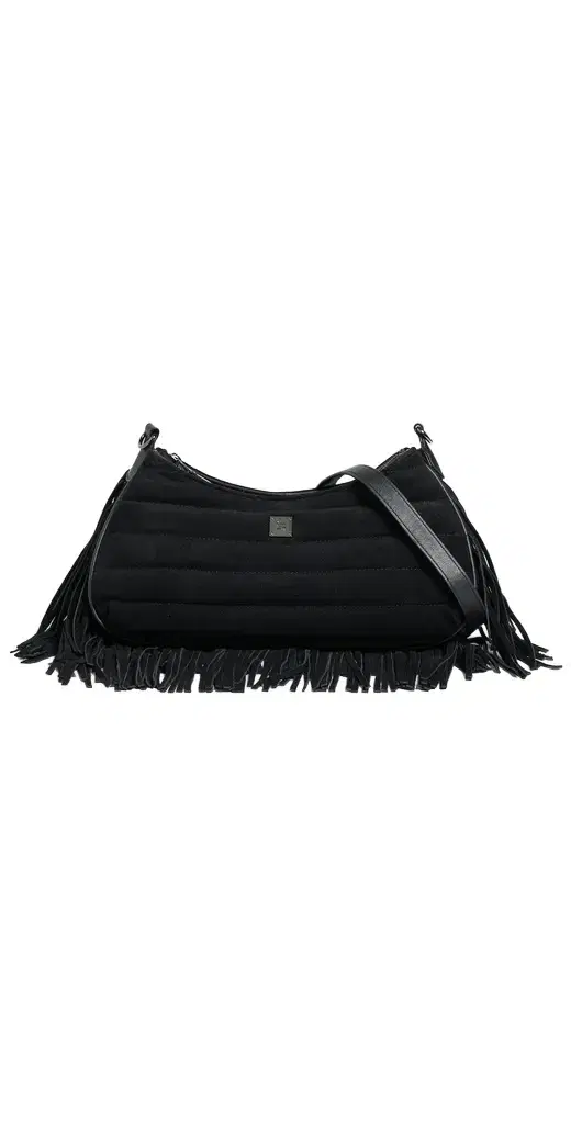Think Royln Maverick Fringe Suede Crossbody Bag