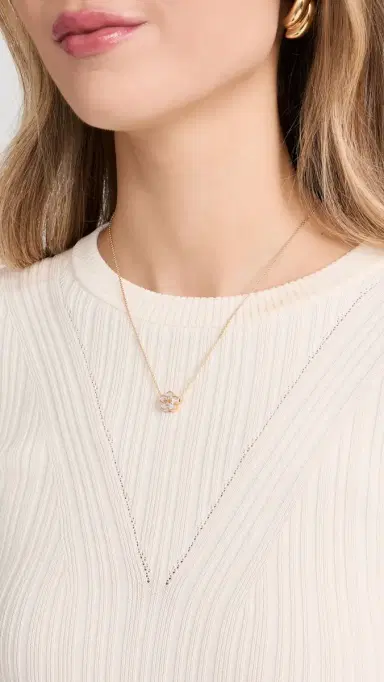 Tory Burch Forget Me Not Mother of Pearl Pendant Necklace | Thumbnail 3 Tory Burch Forget Me Not Mother of Pearl Pendant Necklace | Thumbnail 3