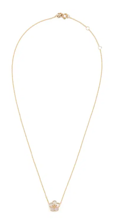 Tory Burch Forget Me Not Mother of Pearl Pendant Necklace | Thumbnail 1 Tory Burch Forget Me Not Mother of Pearl Pendant Necklace | Thumbnail 1