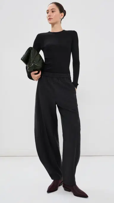 Tibi Feather Weight Ribbed Cutout Tee | Thumbnail 5