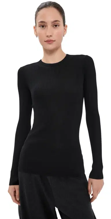 Tibi Feather Weight Ribbed Cutout Tee | Thumbnail 1