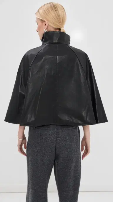 Simkhai Orvik Cape Leather Jacket | Thumbnail 3 Simkhai Orvik Cape Leather Jacket | Thumbnail 3