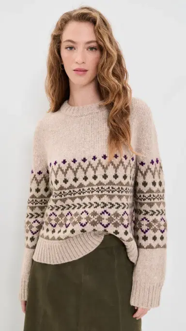Jenni Kayne Sterling Oatmeal Alpaca Crewneck | Thumbnail 2