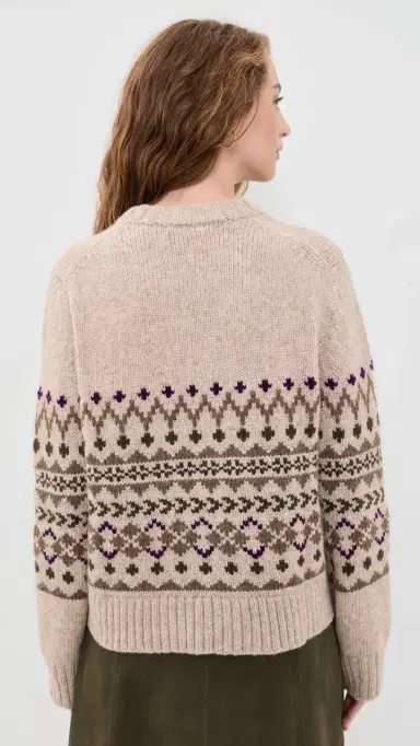 Jenni Kayne Sterling Oatmeal Alpaca Crewneck | Thumbnail 3
