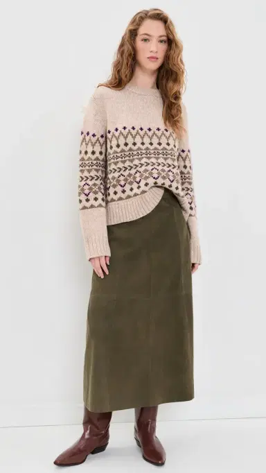 Jenni Kayne Sterling Oatmeal Alpaca Crewneck | Thumbnail 5